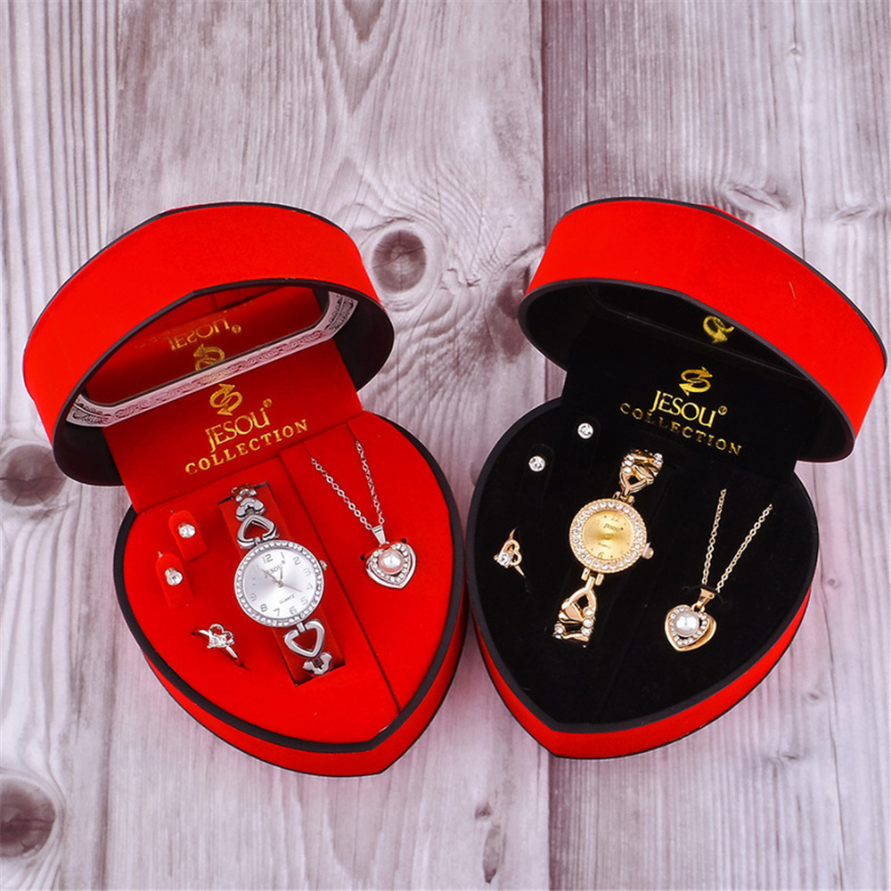 Jewelry Box Watches Bracelets - 2026 Nowy Zestaw Damskich Biżuterii: Złoty/Srebrny