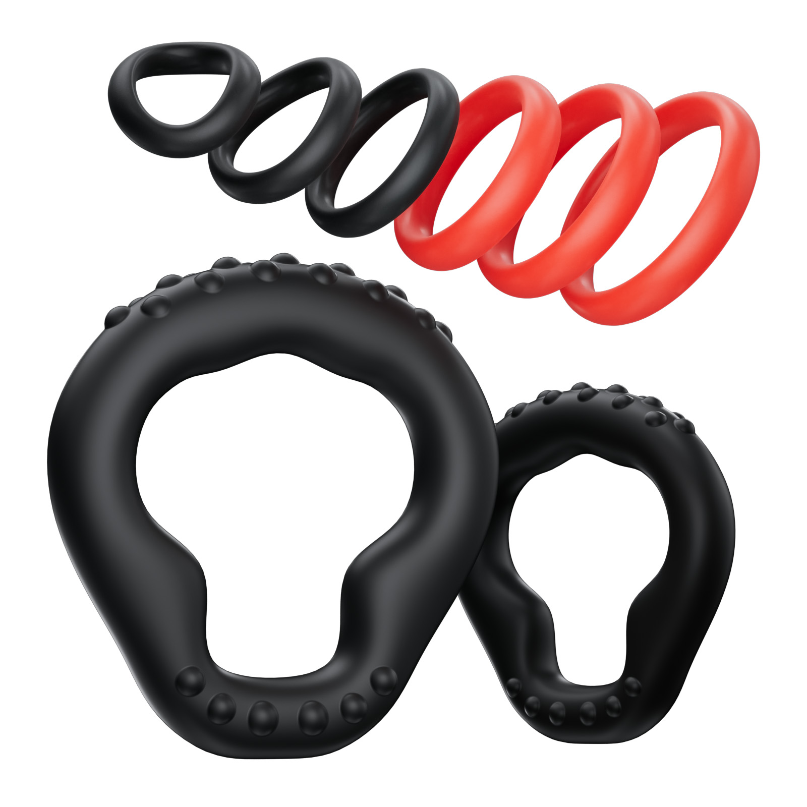 Couple Ring Set - KUSHOR 8 szt. Silikonowe pierścienie na