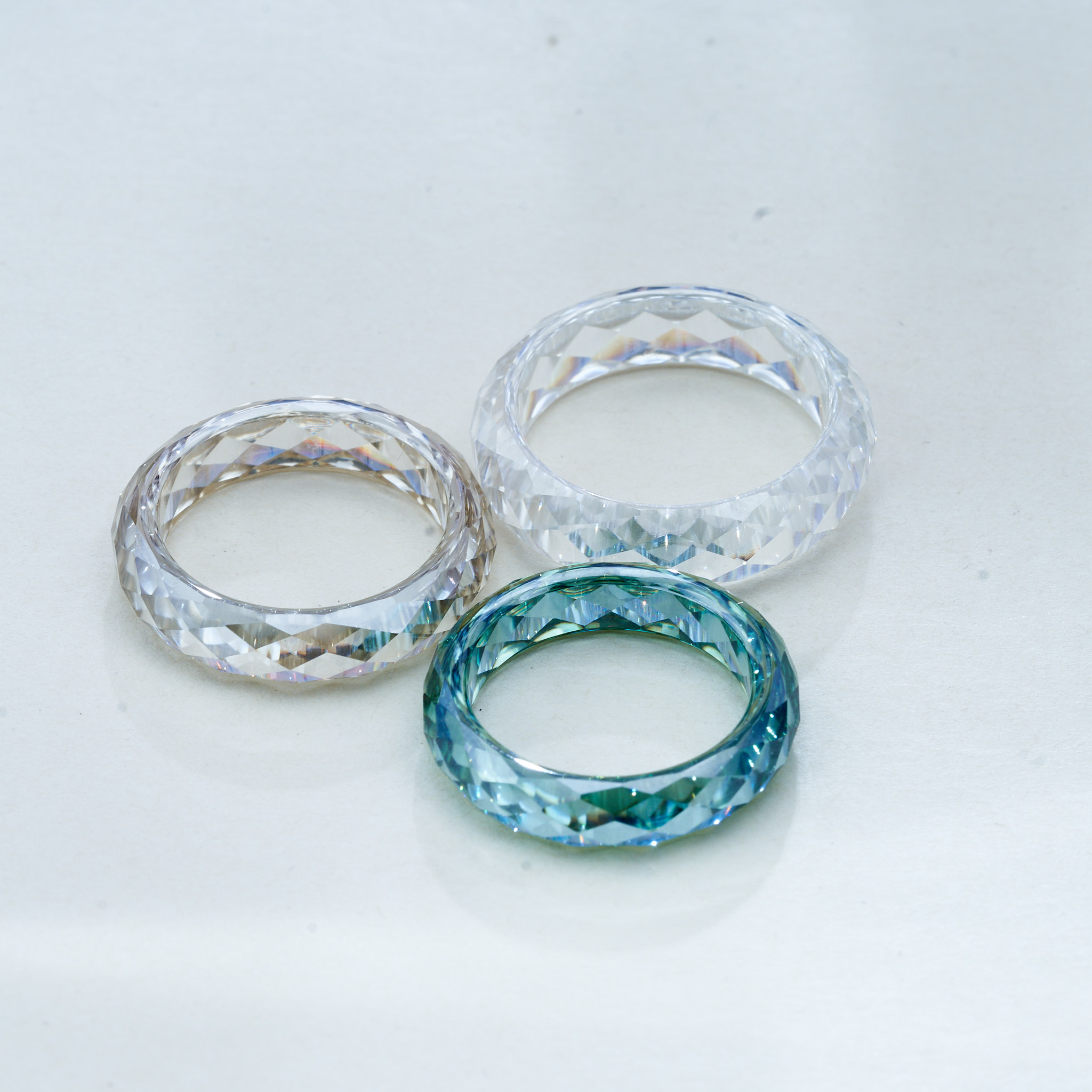 Couple Ring Set - Pierścionek z moissanitem D-Color VVS1 w