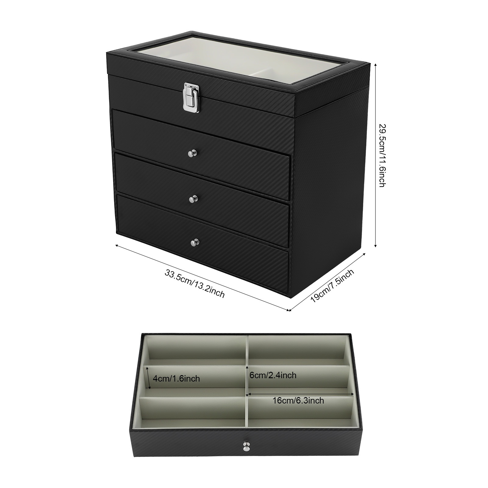 Pudełko na okulary, organizer  – Jewelry Box Watches Bracelets recenzja i cena