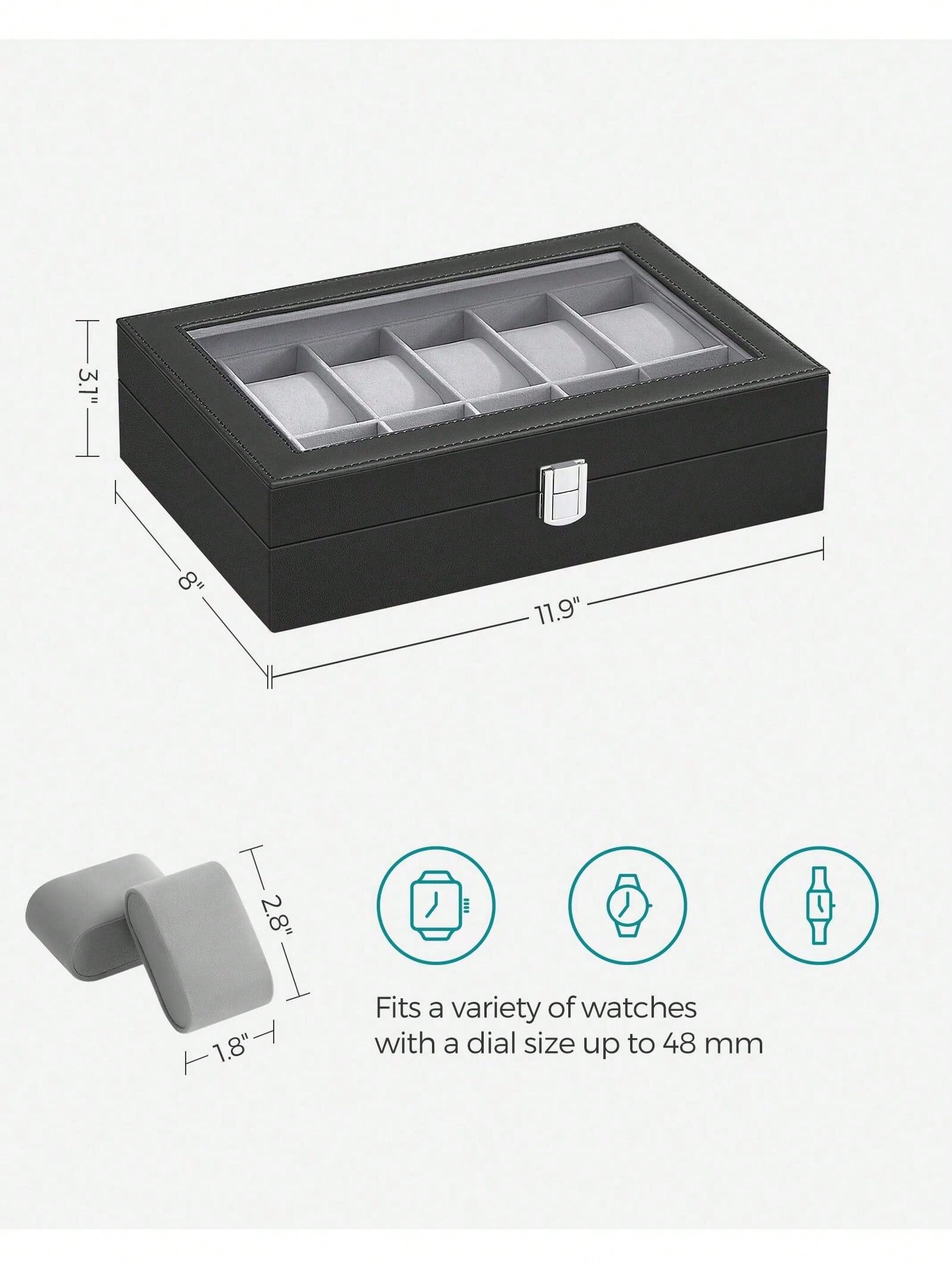 Pudełko na zegarki z 12 przegr – Jewelry Box Watches Bracelets recenzja i cena