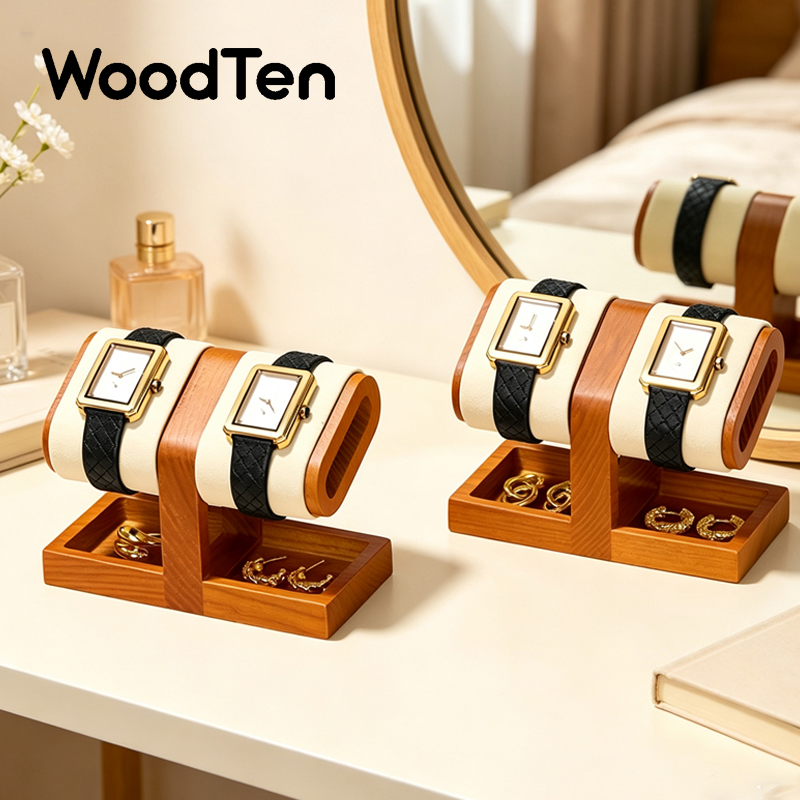 Drewniany stojak na zegarki Wo – Watches Jewelry Holder recenzja i cena