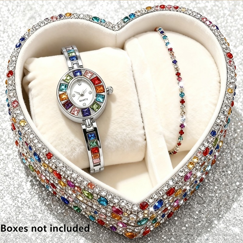2 szt. Elegancki, kolorowy zes – Jewelry Box Watches Bracelets recenzja i cena