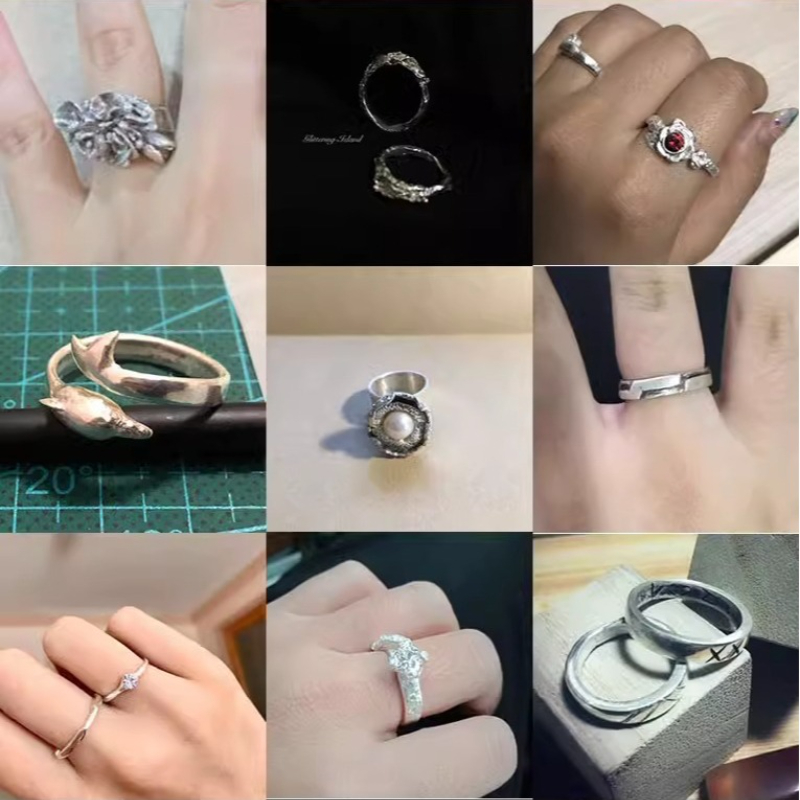 999 czysta srebrna glinka mate – Couple Ring Set recenzja i cena